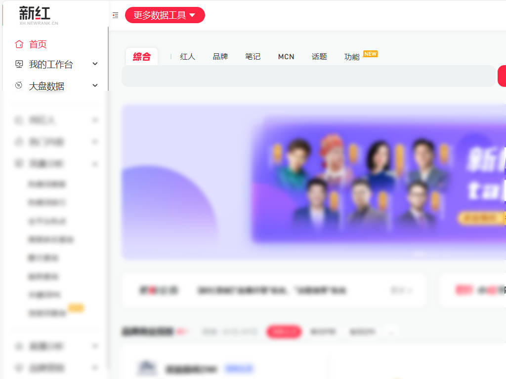 新红数据官网：小红书数据分析工具